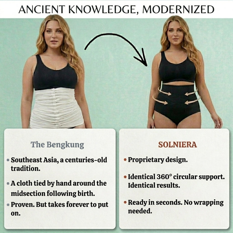 High-waisted postpartum shaping underwear