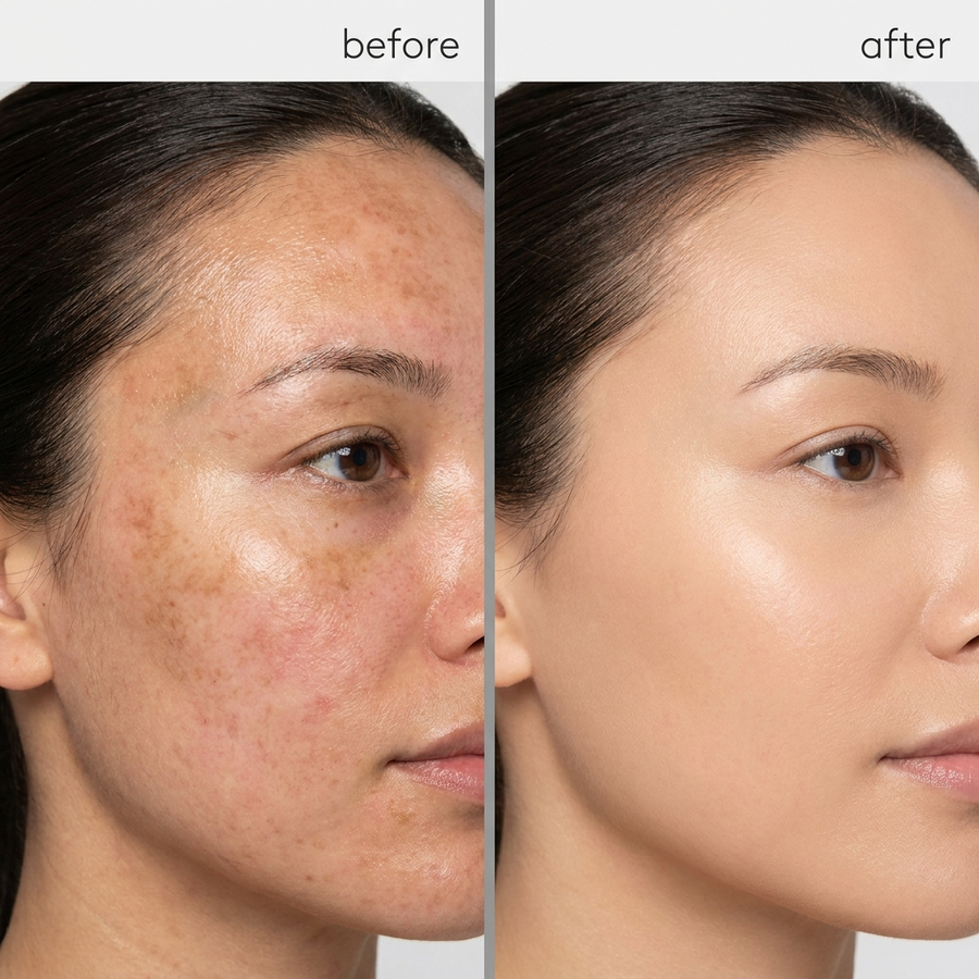 Hyperpigmentation lifted and evened.