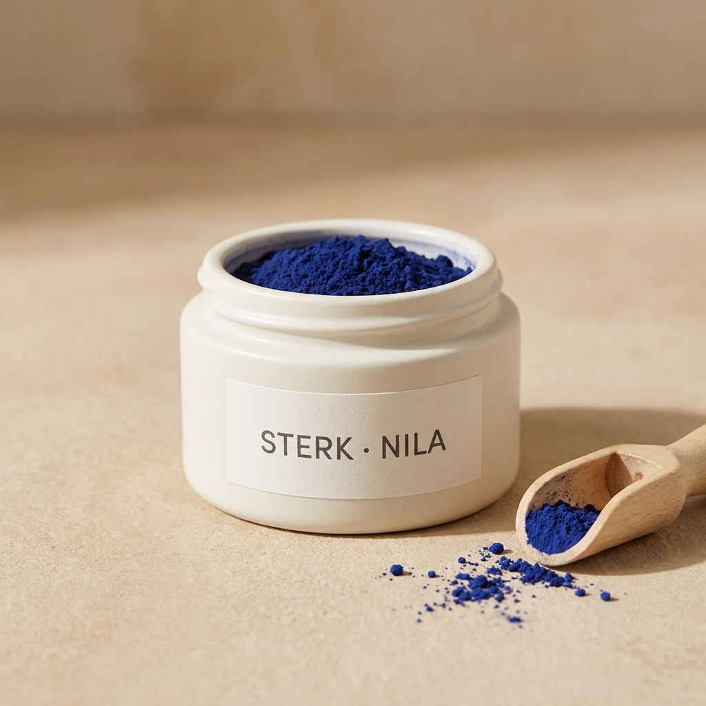 STERK Nila Moroccan indigo powder jar