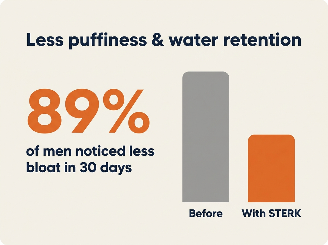 Less puffiness and water retention with STERK